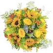 This joyful bouquet is a radiant ode to Tufnell Park's golden afternoons, blending the area's warmth and character in every bloom. At its heart, wide-faced sunflowers beam brightly, their bold forms reminiscent of community gardens basking beneath summer skies on local streets. Around them, yellow roses unfurl in lush, comforting spirals, their scent soft and gently uplifting-like the quiet calm after a rain over Dartmouth Park. Misty green ferns and airy goldenrod frame the bouquet, lending it an effortless, meadow-fresh allure that suggests a recent stroll through Waterlow Park. Accents of fiery orange flowers and glistening red berries tuck in among the gold, injecting lively pops of contrast and delight, just as Tufnell Park's diverse architecture surprises at every turn. Scattered eucalyptus leaves glisten with a silvery sheen, adding a cooling touch and subtle fragrance that rounds out the bouquet's sun-warmed tones. The result is an arrangement that feels fresh-cut and spontaneous, ideal for showing gratitude, showering someone with encouragement, or simply bringing the joy of Tufnell Park's natural beauty indoors. Every detail reflects the hands-on care of a local florist, ensuring each delivery brings genuine happiness and a touch of neighbourhood charm.
