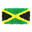In the window of Flowers Tufnell Park, a striking Jamaican flag is presented centered against a crisp white background. It isn't a flat banner but a tactile sculpture, built from thousands of tiny, crumpled scraps of material-tissue paper and fabric remnants-carefully pressed into a raised mosaic that catches light along every ridge. A bold gold saltire travels diagonally from corner to corner, dividing the rectangle into four dynamic triangles. The two triangles at the top and bottom glow with vivid green, while the left and right triangles reveal deep, matte black, each fragment contributing to a rough, tactile texture that invites a quiet, imagined touch. The surface's irregularities create depth and movement, as if Jamaica's pride and resilience were made tangible by many hands. Soft highlights skim the ridges while shadows nestle in the creases, giving the piece a handcrafted warmth and a sense of communal craft. This artistic rendering speaks of heritage, cultural vibrancy, and creative expression-a compelling visual anchor for articles about Jamaica's history, music, or community celebrations. Locally, the work resonates with Tufnell Park's gentle mornings, the bustle of nearby Kentish Town, and the evergreen energy of Gospel Oak, inviting viewers to linger. For readers across the area, it also suggests the warmth of neighbourhood life and the care of a florist with a crafted eye for texture, line, and colour.