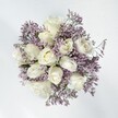 This bouquet, crafted with heartfelt precision by Tufnell Park's local florists, is a vision of quiet elegance. Creamy white roses, plush and velvety, rest in gentle embrace with clouds of lavender statice, forming an enchanting study of purity and grace. Each rose unfurls with the slow certainty of spring dawning over the community gardens of Tufnell Park, its petals revealing a soft, luminous center. The statice, with its fragile stems and papery lavender blossoms, swirls like morning mist over the Heath, adding delicate texture and gentle contrast against the creamy blooms. Under the filtered North London light, the palette feels both fresh and deeply reassuring, ideal for milestones such as intimate weddings, meaningful anniversaries, or soft-spoken farewells. Breathing in, you sense a powdery, subtly herbal scent-suggestive of blossoming borders after light rain along Tufnell Park Road. The entire arrangement radiates promise and sincerity, a testament to local expertise and tenderness, designed to bring both comfort and quiet joy into any space.
