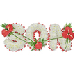 In this image, a refined funeral flower tribute spells the word SON in tall, upright letters, presented cleanly against a plain white background so every nuance of the design is easy to see. Each letter is densely filled with fresh white chrysanthemums, their tightly packed petals creating a plush, almost velvety texture that feels calm, pure, and embracing. The contours of the S, O, and N are accentuated by a richly coloured red satin ribbon, pleated into a soft, scalloped border that peeks out from beneath the flowers, tracing both the outer edges and the inner curve of the O. This red accent lends warmth and intensity, evoking enduring love. Three groupings of red anthuriums provide striking focal points. On the upper left section of the S, a generous cluster of sleek, heart-shaped anthuriums is supported by glossy, dark green foliage, creating a bold starting point for the eye. Nestled into the lower opening of the O, a single anthurium offers a quieter, intimate touch, like a whispered goodbye. On the upper right of the N, a fuller spray of several anthuriums is arranged with arching fern fronds and broad leaves, bringing a sense of balance and completeness to the composition. Fine green leaves and stems trail gracefully across the white petals, visually linking each red accent and adding a gentle, natural flow. This type of personalised SON tribute, often chosen by families in Tufnell Park for services at nearby churches or crematoria, serves as a heartfelt expression of remembrance, conveying both sorrow and enduring affection in a dignified, beautifully crafted form.