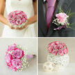 A compact, rounded bouquet rests securely in an artistically designed white container, the flowers gathered so tightly they form a near-perfect floral sphere. Rich pink and cool lavender roses dominate the arrangement, their plush petals overlapping like layers of silk, while sprigs of white gypsophila thread between them, adding softness and an ethereal, cloud-like texture. The white vessel is not just a base but a sculptural feature: its surface ripples with woven, ribbon-like lines that twist and fold, giving a subtle sense of movement that contrasts beautifully with the calm, steady dome of blooms above. The effect feels very much at home in Tufnell Park, like something you might spot in a stylish apartment off Fortess Road or a cosy café near the station dressed for an intimate wedding brunch. Under soft, even lighting, the roses' colours deepen from blush to saturated berry-pink, with hints of mauve and lilac that catch the eye without shouting. The gypsophila lightens the whole look, the tiny white blossoms reminiscent of low mist over local garden squares on a cool spring morning. Though the composition is modern and polished, there is also an underlying tenderness in the careful spacing of each rose head, suggesting hours of patient, skilled work by an experienced florist. This is the sort of piece that would sit beautifully on a registrar's table, a reception bar, or a special corner of a Tufnell Park home, sending out a gentle message of celebration, love, and thoughtfully curated style with every soft, fragrant breath of rose-scented air.